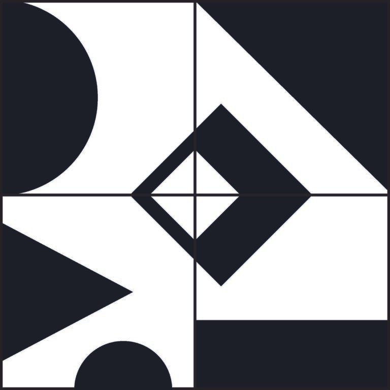 Geometric Style Tile Pattern in Black