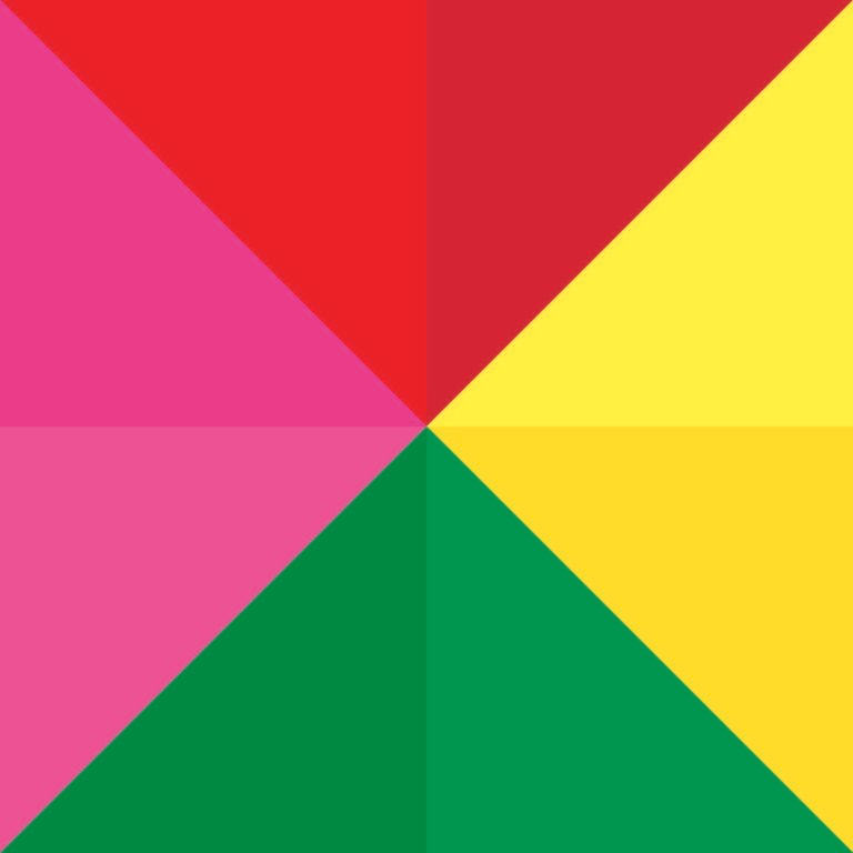 Green Purple Red Yellow tile sample